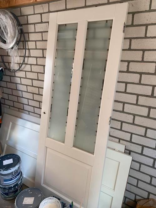 Mooie binnendeur met glas!, Doe-het-zelf en Verbouw, Deuren en Horren, Zo goed als nieuw, Binnendeur, 200 tot 215 cm, 80 tot 100 cm
