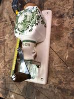 Vintage Wandkoffiemolen met Delfts groen Motief, Antiek en Kunst, Ophalen of Verzenden