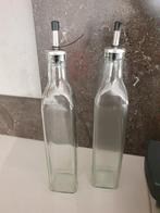 2 olie - azijn flessen bijna gratis, Ophalen of Verzenden, Zo goed als nieuw