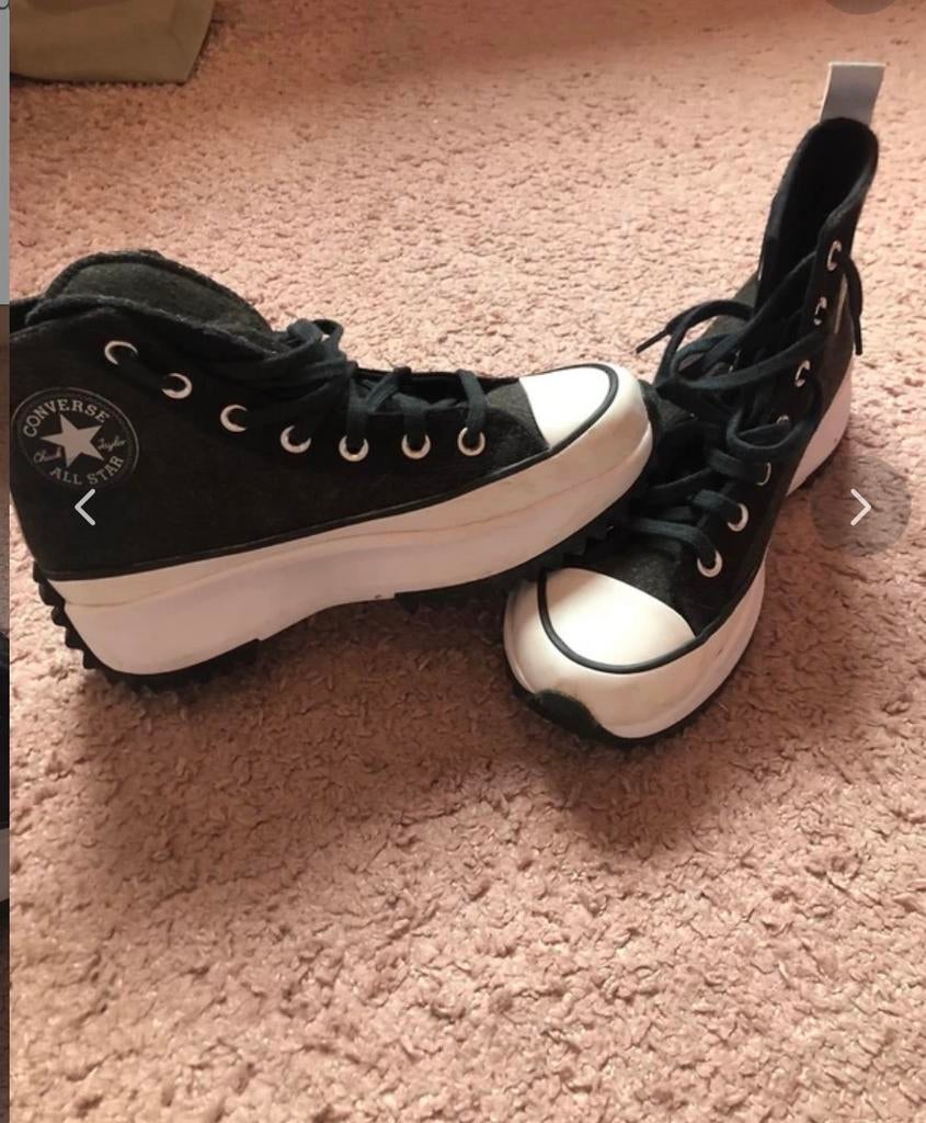 Zwarte Converse Run Star Hike Sneakers Maat 38, Kleding | Dames, Schoenen, Verzenden, Zwart, Sneakers of Gympen, Zo goed als nieuw