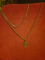 Heren Ketting Stainless Steel met Draak Hanger, Ophalen, Zo goed als nieuw, Zilver, Overige materialen