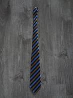 Stropdas met blauwe en bruine strepen, Kleding | Heren, Ophalen of Verzenden, Zo goed als nieuw, Blauw