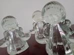 Vintage glazen engeltjes, kaarsenhouders, kandelaars, kerst, Zo goed als nieuw, Ophalen