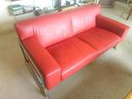 Echt leren Bank, Huis en Inrichting, Banken | Sofa's en Chaises Longues, Ophalen, Gebruikt, 100 tot 125 cm, 150 tot 200 cm