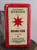 Roode-Ster 1 kilo - RooktabakBlik - jaren 30/40 €8, Verzamelen, Ophalen of Verzenden, Zo goed als nieuw, Overige merken