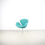 2x Fritz Hansen Swan Chair Groen Stof – Aluminium, Niet ingevuld, Minder dan 75 cm, Niet ingevuld, Ophalen of Verzenden