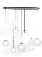 Boris hanglamp, Ophalen, 50 tot 75 cm, Zo goed als nieuw, Glas