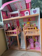Leuk houten poppenhuis met meubels, Ophalen, Gebruikt, Poppenhuis