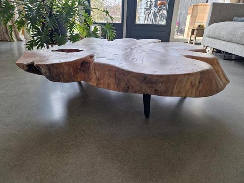 Erg mooie boomstam salontafel, Huis en Inrichting, Tafels | Salontafels, Zo goed als nieuw, Minder dan 50 cm, 50 tot 100 cm, 100 tot 150 cm