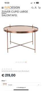 Salontafel van Zuiver, maat 68cm rond, kleur koper!, Huis en Inrichting, Ophalen, 50 tot 100 cm, Rond, 50 tot 100 cm