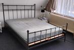 tweepersoonsbed 140x210, Gebruikt, 140 cm, Metaal, Zwart