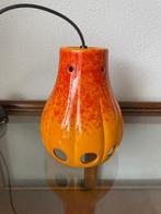 Lamp hanglamp vintage oranje keramiek, Huis en Inrichting, Lampen | Hanglampen, Minder dan 50 cm, Overige materialen, Ophalen of Verzenden