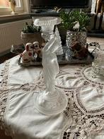 Kariatide kandelaar / oude glazen kandelaar vrouwenfiguur, Antiek en Kunst, Ophalen of Verzenden
