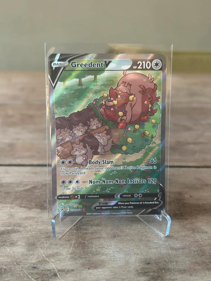 Greedent V 257/264, Hobby en Vrije tijd, Verzamelkaartspellen | Pokémon, Zo goed als nieuw, Ophalen of Verzenden