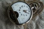 HEBDOMAS 8 TAGE OPEN ZILVEREN ANTIEK ZAKHORLOGE, Sieraden, Tassen en Uiterlijk, Horloges | Antiek, Overige merken, Zakhorloge