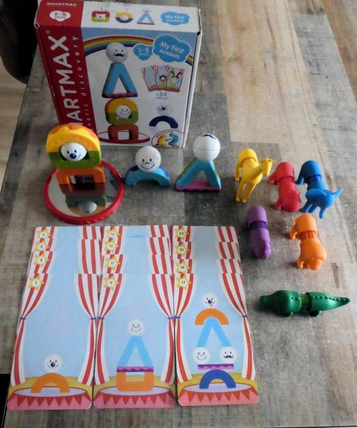 Magformers Safari + Acrobats + Stick-o basis set + 66 stuks, Kinderen en Baby's, Speelgoed | Bouwstenen, Zo goed als nieuw, Ophalen of Verzenden