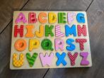 Houten legpuzzel a-z, 10 tot 50 stukjes, Ophalen of Verzenden, Zo goed als nieuw, Van hout