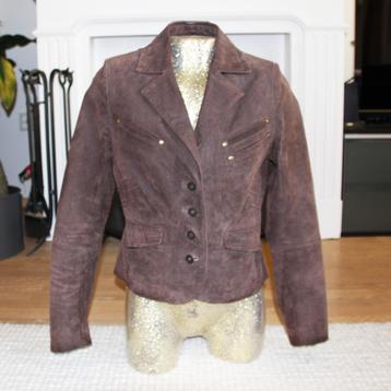 Mooi Bruin Suede Promiss Jasje (S) € 40,- beschikbaar voor biedingen