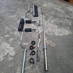 Atx Barbell 220cm , saftey squat bar,ez curl bar + atx blok, Sport en Fitness, Ophalen, Zo goed als nieuw, Halterstangen