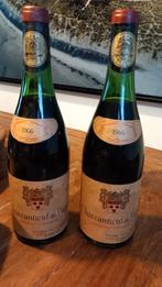 2 wijnflessen Chateauneuf-du-Pape uit 1966, Verzamelen, Ophalen of Verzenden, Frankrijk, Rode wijn