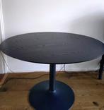 Zwarte ronde eettafel op poot, Ophalen, Zo goed als nieuw