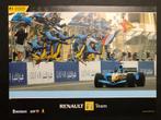 P.005 Poster Renault F.Alonso F1 Win Bahrein 2005, Verzamelen, Ophalen of Verzenden, Zo goed als nieuw, Formule 1