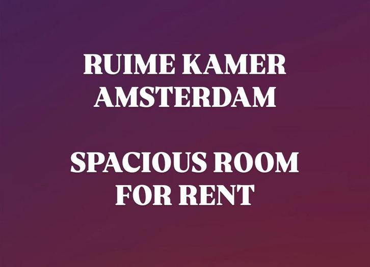 Ruime kamer/Spacious Room In Amsterdam, Huizen en Kamers, Kamers te huur