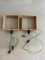 2 Houten Wandlampjes, Ophalen of Verzenden, Gebruikt, Hout