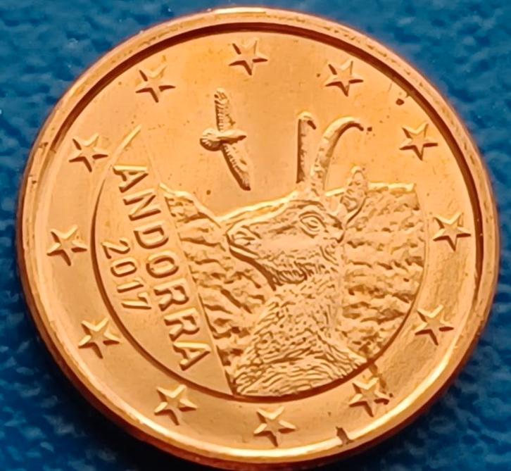 Andorra 1 Eurocent - 2017 UNC, Postzegels en Munten, Munten | Europa | Euromunten, Losse munt, 1 cent, Overige landen, Verzenden
