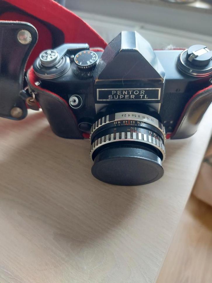 Pentacon Pentor Super TL + Tas & Handleiding. BIEDEN., Audio, Tv en Foto, Fotocamera's Analoog, Gebruikt, Spiegelreflex, Overige Merken