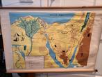 Vintage school kaart van het midden oosten. Bijbelse kaart., Antiek en Kunst, Antiek | Schoolplaten, Ophalen