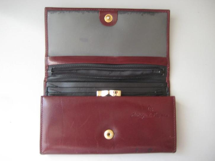 Leren dames portefeuille., Sieraden, Tassen en Uiterlijk, Portemonnees, Zo goed als nieuw, Bruin, Ophalen of Verzenden