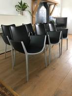 Set 6 IZGS Cassina Duna stoelen stoel design zwart leer, Huis en Inrichting, Stoelen, Ophalen, Twee, Zwart, Leer
