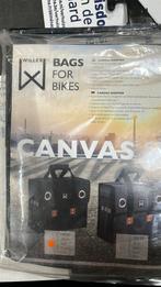 Nieuwe zwarte fietstas canvas 18 liter 4=3!, Fietsen en Brommers, Fietsaccessoires | Fietstassen, Zo goed als nieuw, Ophalen