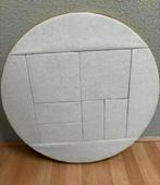 Ronde wanddecoratie hout met stoffen uitneembare blokken, Ophalen of Verzenden, Zo goed als nieuw