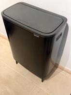 Brabantia vuilnisbak touch bin zwart, Ophalen, Kunststof, 50 tot 75 cm, 40 liter of meer