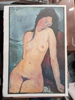Modigliani Naakt offset prent 1974, Verzamelen, Foto's en Prenten, Verzenden, 1960 tot 1980, Gebruikt, Overige onderwerpen
