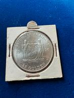 ZILVER 25 gulden 1976 Suriname, Ophalen of Verzenden, Zilver