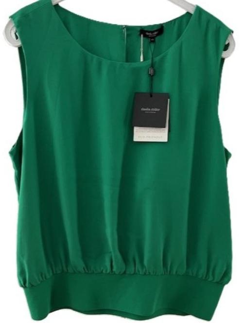 NIEUW Claudia Strater luxe top appel groen 44, Kleding | Dames, Tops, Nieuw, Maat 42/44 (L), Groen, Zonder mouw, Verzenden