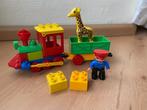 Duplo, dierentuin trein met giraffe en poppetje, set 6144, Kinderen en Baby's, Complete set, Duplo, Gebruikt, Ophalen of Verzenden