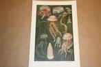 Antieke kleurenlitho - Kwallen Meduse - Circa 1900, Ophalen of Verzenden