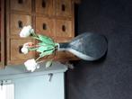 Prachtige zware vaas met bloemen, Huis en Inrichting, Woonaccessoires | Vazen, Overige kleuren, Ophalen of Verzenden, Minder dan 50 cm