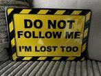 Do not follow me, metalen giftcard, Nieuw, Ophalen of Verzenden, Pand50, Info@pand50.nl