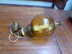 Vintage hanglamp, glas en metaal