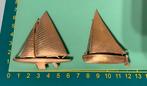 Bronzen miniatuur zeilbootjes., Verzamelen, Scheepvaart, Gebruikt, Ophalen of Verzenden