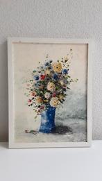 Schilderij, vaas bloemen, Antiek en Kunst, Kunst | Schilderijen | Klassiek, Ophalen