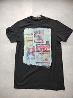 t-shirt mt 176, zwart opdruk motoroil,  nieuw, Verzenden, Nieuw, Jongen, Shirt of Longsleeve