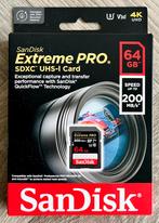 SanDisk Extreme PRO 64GB Class 10 - SDXC Memory Card up to 2, Audio, Tv en Foto, Nieuw, 64 GB, Videocamera, Ophalen of Verzenden