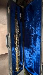 Sopraan Borgani Gold/Nikkel, Muziek en Instrumenten, Blaasinstrumenten | Saxofoons, Ophalen, Zo goed als nieuw, Sopraan