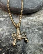 14k Gouden Balletjes Ketting met Schorpioen, Sieraden, Tassen en Uiterlijk, Kettingen, Ophalen of Verzenden, Nieuw, Goud